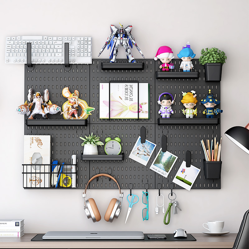 Pegboard Muur Organizer Muur Gemonteerde Hangende Haak Groothandel Plastic Keuken Pegboard Combinatie Muur Organizer Plank