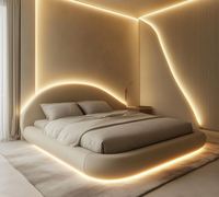 Juego de muebles de dormitorio de alta calidad Cama moderna de lujo King Size Cama cómoda de cuero doble para dormitorio