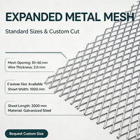 Malla Metálica Expandida Galvanizada, Lámina Metálica de Diamante para Construcción, Cercas de Seguridad, Rejilla para Plataformas, Personalizada