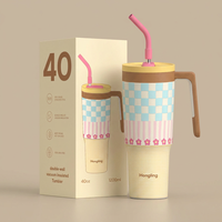 Venta al por Mayor de Termos Hong Ling de 1200 ml, Libres de BPA, Ecológicos, con Diseño de Dibujos Animados, de Acero Inoxidable, para Viaje