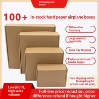 Boîtes d'avion en gros, extra-résistantes, à trois couches, en carton ondulé pliable, impression de logo pour vêtements et cosmétiques