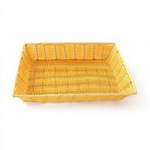 Cesti per Pane in Plastica Intrecciata, Cesti Rettangolari per Esposizione del Pane, Cesti Simil-Rattan per Alimenti e Frutta - Product Image 6