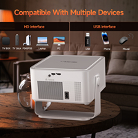 Proyector HY450 MAX 1100 ANSI 1080P Android 14 con Enfoque Automático, Evitación de Obstáculos, Air Mouse, Altavoz de 12W, Compatible con 8K para el Hogar