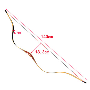 Arc long de chasse en bois de carthame de 55 pouces, arc recurvé <span class=keywords><strong>traditionnel</strong></span> pour la chasse - Product Image 6