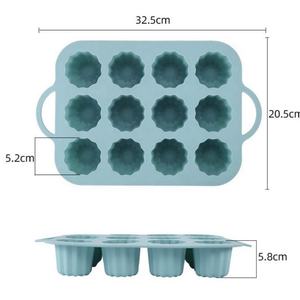 Moule à gâteau en silicone à 12 cavités, sans BPA, pour muffins, cupcakes, mousses, gelées et puddings – Offre spéciale - Product Image 4