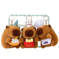 Porte-clés en peluche Capybara personnalisé en usine, porte-clés de sac en peluche personnalisé, porte-clés en peluche Capybara au design amusant et populaire pour enfants