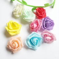 Têtes de fleurs en mousse de 4,5 cm, roses décoratives, fleurs artificielles pour la décoration