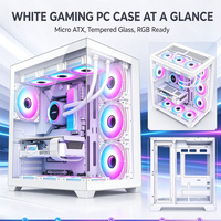 Boîtier PC Gaming ATX Mid-Tower Large Corps en Verre Trempé pour Cybercafé - Offre Spéciale