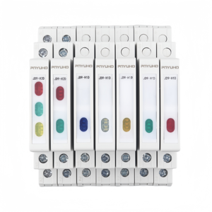DIN Rail indikator 9mm AC DC 220V 230V, indikator lampu sinyal LED 50Hz tiga warna merah, hijau, oranye - Product Image 6