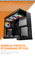 Gabinete de PC Jungle Leopard AX-1 de Metal, Full Tower, con Malla, Vidrio Templado, Ventilación Lateral, Refrigeración Líquida, M-ATX, PSU Superior/Inferior