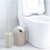 Ensemble de salle de bain FF308 6 pièces Brosse de toilette Porte-brosse à dents Porte-savon Poubelle Accessoires de salle de bain pour la maison et l'hôtel