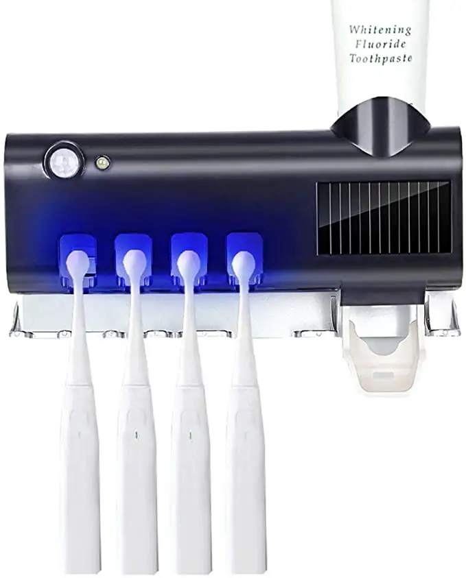 Baño Accesorios de baño Soporte Para Cepillo De Dientes De Pared con 2 Vasos Autoadhesivo Portacepillos Colgador Para Pareja Familias Organizador Plástico Transparentes De Baño vemax.es