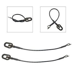 Cables para puerta trasera para Dodge Dakota 1987-2011 4352190 y 4352191, par de cables de acero negros - Product Image 1