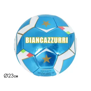 Ballon de football Biancazzurri 23 cm bleu et blanc à étoiles pour garçons - Product Image 1