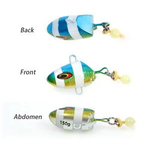 Testine per jig da <span class=keywords><strong>pesca</strong></span> in mare con esche, da 100g, 150g, 200g, 250g, 300g, con amo e lenza robuste, per polpi - Product Image 2