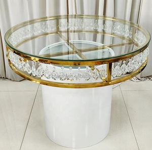 <span class=keywords><strong>Mesa</strong></span> de exhibición de pastel dorado de lujo, <span class=keywords><strong>Centro</strong></span> de Decoración de <span class=keywords><strong>mesa</strong></span> de boda para decoración de boda - Product Image 5