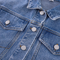 Manteau de motard en denim pour enfants, garçons et filles, manches longues, style aviateur, veste solide, vente en gros,