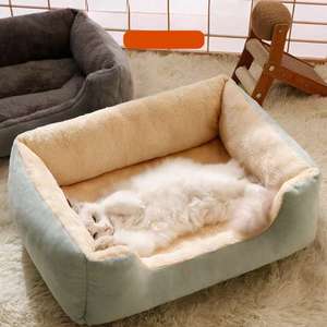 Venta al por mayor de fábrica, cama personalizada para mascotas, nido suave para perros, rectángulo grande, doble uso, doble cara, transpirable, sofá cama para perros y gatos - Product Image 3