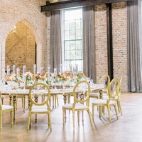 Table de réception demi-lune en miroir pour événements, mariage, banquet, avec plateau en verre trempé