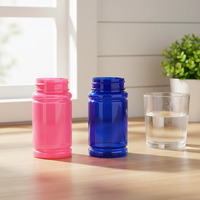 Bouteille de soins de santé en PET de haute qualité, 120 ml, anti-fuite, à large ouverture, en plastique, pour compléments vitaminiques