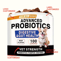 Probiotiques pour chiens recommandés par les vétérinaires, sous forme de friandises molles, pour soulager les stomacs sensibles et renforcer le système immunitaire, à la citrouille