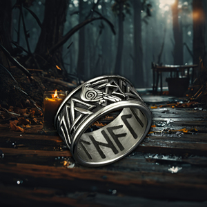 Bague de personnalité vintage en acier inoxydable pour homme Bijoux fins Retro Viking Text <span class=keywords><strong>Crow</strong></span> <span class=keywords><strong>Band</strong></span> Stylish for Wedding Party Anniversary - Product Image 4