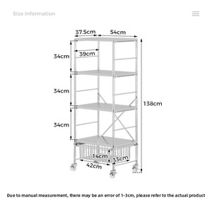 Espositore Rettangolare in Acciaio Inossidabile per Ufficio, Organizzatore a Strati per Documenti e Cancelleria, Mobile da Terra in Metallo - Product Image 6