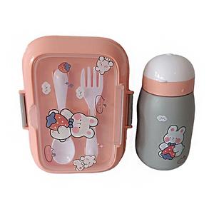 Caja de comida segura <span class=keywords><strong>para</strong></span> <span class=keywords><strong>microondas</strong></span> de plástico de 700 ml sin BPA, fiambrera y botella de <span class=keywords><strong>agua</strong></span> de 500ml, fiambrera <span class=keywords><strong>para</strong></span> niños, juego <span class=keywords><strong>para</strong></span> la escuela - Product Image 2