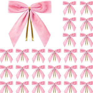 Velvet <b>Bow</b> Christmas Tree Ornament 2.5Cm Decorative Prop For Christmas Atmosphere - Product Image 2
