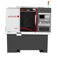 Mini máquina de torno CNC automática profesional de alta velocidad Diseño de cama inclinada horizontal estable duradero con alta precisión