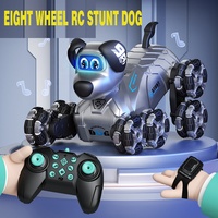 KK 360 Grad Fernbedienung Roboter Stunt Hund Geste Uhr Auto Spielzeug mit Lichtern Musik 2,4 GHz Frequenz USB-Kabel enthalten