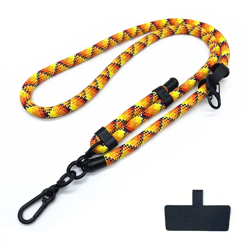 Custom Designer Adjustable Wrist Strap Lanyard Universal Crossbody Neck Strap Mobile Phone Lanyard With Patch Pad