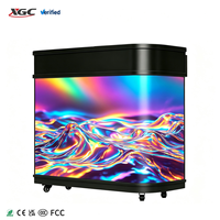 Table de bienvenue DJ incurvée à bords elliptiques avec écran LED haute luminosité, conception économe en énergie. Parfaite pour les bars et les soirées privées.