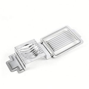 Coupe-œufs manuel en métal pour œufs durs, en acier inoxydable, avec fil métallique - Product Image 6