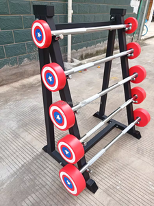 Haute qualité Captain America PU fixe Gym droite courbée poids libres Barbell - Product Image 5