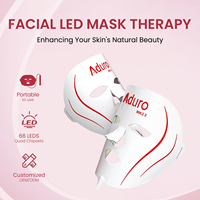 Appareil de beauté pour le soin de la peau, masque facial LED en silicone portable, 7+1 couleurs PDT, luminothérapie rouge, prise US