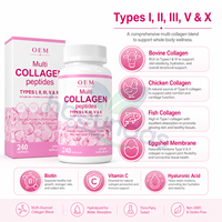 Complément de peptides de collagène multi-sources HBE pour articulations, os, peau, hydratation, élasticité, cheveux et ongles, favorise la digestion (ne convient pas aux enfants)