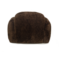 Fauteuil individuel en polaire Teddy couleur chocolat noir, fauteuil d'appoint moderne et confortable pour la décoration de la chambre et du salon