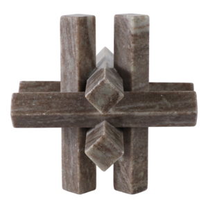 Scultura geometrica a forma di sfera in marmo per decorazioni per la casa, bagno, soggiorno, ornamento da scaffale. - Product Image 1