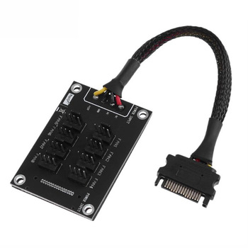 SATA 15 контактный разъем для 8x 4-контактный Вентилятор охлаждения разветвитель мм, удлиняющий кабель, для компьютера 12V вентилятор 8 Way PWM разъем питания адаптер PCB