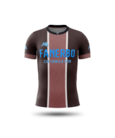 Jersey Sepak Bola Anti-Bakteri 100% Poliester Custom, Sablon Heat-Transfer, Kerah Bulat, Lengan Pendek, Cepat Kering, dan Bernapas