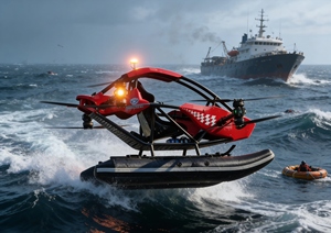 เครื่องบินส่วนบุคคล EVTOL รุ่นใหม่ ใช้ไฟฟ้า ผลิตจากคาร์บอนไฟเบอร์ สำหรับผู้โดยสารหนึ่งที่นั่ง ใช้แบตเตอรี่ เหมาะสำหรับการบินส่วนบุคคลในระดับความสูงต่ำสำหรับผู้ใหญ่ - Product Image 3