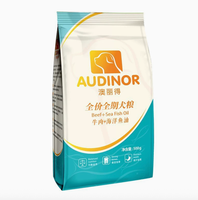Nourriture pour chiens AUDINOR All Stage, bœuf et huile de poisson de mer, nutrition complète, croquettes sèches pour chiots, chiens adultes et chiens âgés, 500 g