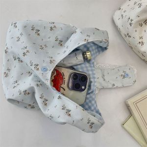 Cute Floral Print Tote Bag Work Essentials <b>Small</b> <b>Handbag</b> Summer <b>Handbag</b> for Women Korean-Style Wristlet Bag - Product Image 6