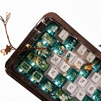 Clavier mécanique Ode Spring Theme Keycaps PBT PC Transparent Dye-Sub Cherry Profile Mx Switch 61/64/104/108 Modèle JYT-3207