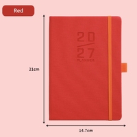 Agenda de bureau 2027 : Carnet de notes avec plan de la semaine, couverture rigide et sangle, design élégant