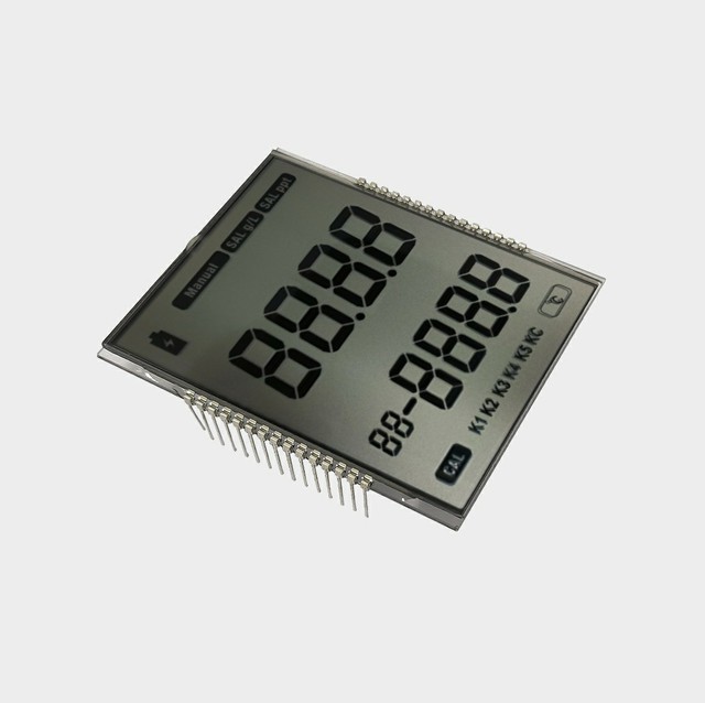 3.5 inch reflective sunlight 133 monochrome outdoor segment lcd display sunlight readable segmented lcd 8 digit 30 pin