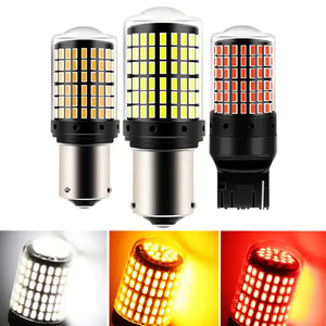 12V 24V Super Bright 1156 1157 BAY15D LED <b>Bulbs</b> Red <b>White</b> Amber 144-SMD 3014 Chips Car Reverse Tail Brake Light <b>Bulb</b> - Product Image 1