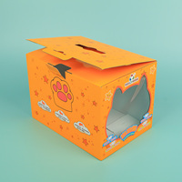 Cajas de Embalaje Reutilizables con Logotipo Personalizado, Cajas de Regalo Plegables con Ventana Transparente de PVC para Embalaje Temático de Regalos