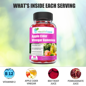 Factory Direct Apple Cider Vinegar Gummies with Apple Cider Vinegar Supports Energy Levels Performance Supports Gummies - Product Image 2